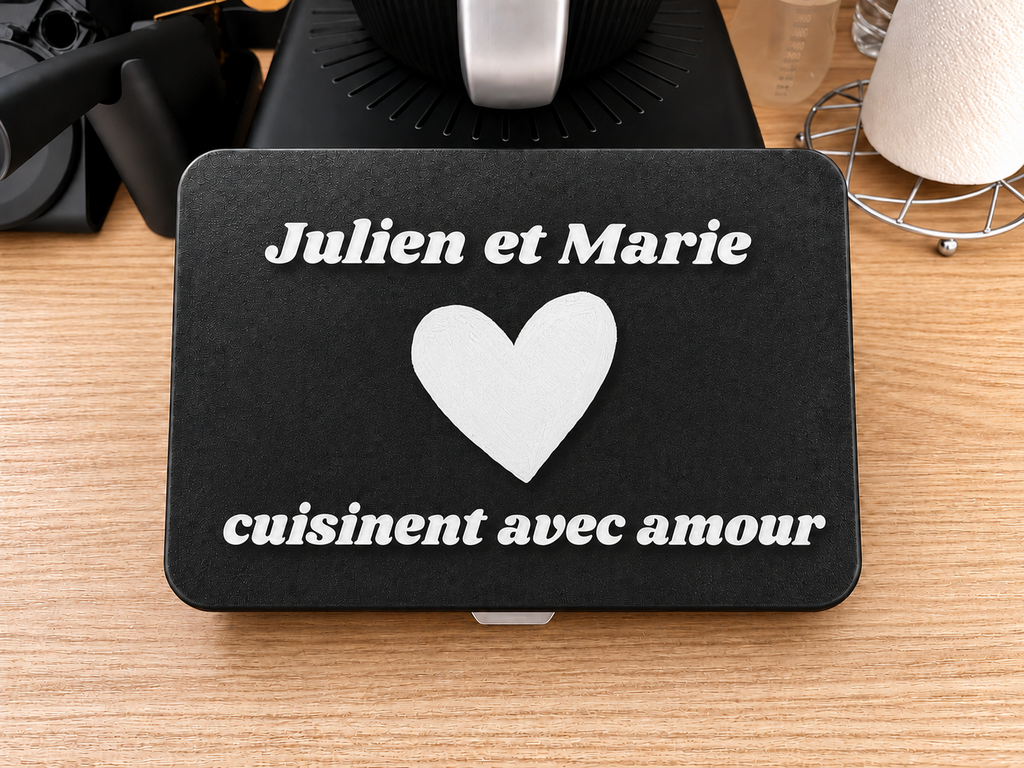 Protège écran TM7 - (prénom) et (prénom) cuisinent avec amour